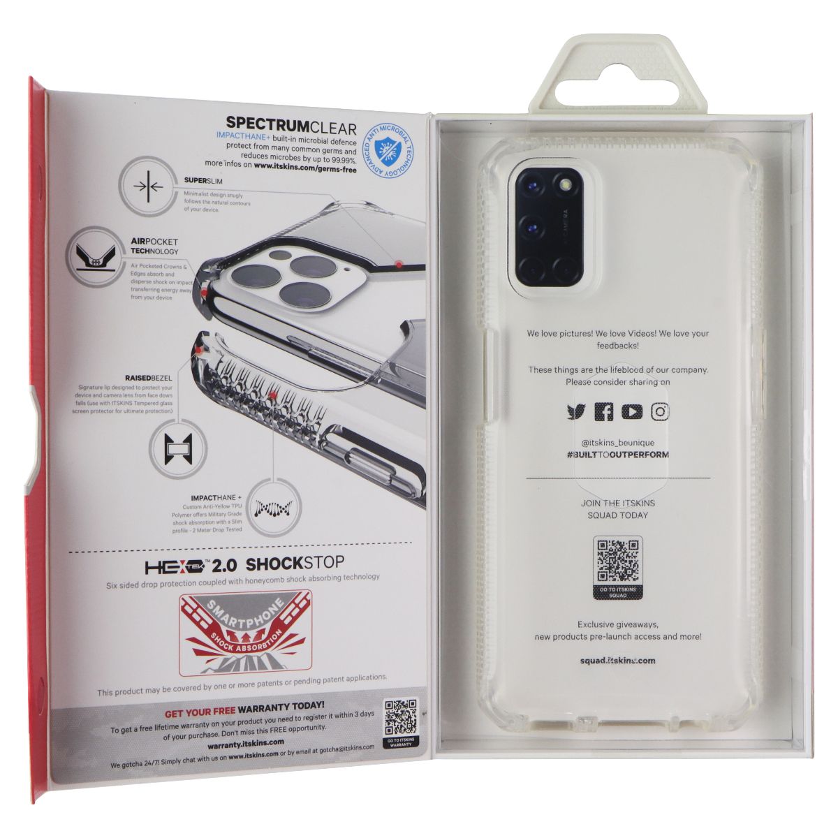 ITSKINS Spectrum // Clear Case for OPPO A72/OPPO A52 - Transparent Cell Phone - Cases, Covers & Skins ITSKINS - Simple Cell Bulk Wholesale Pricing - USA Seller