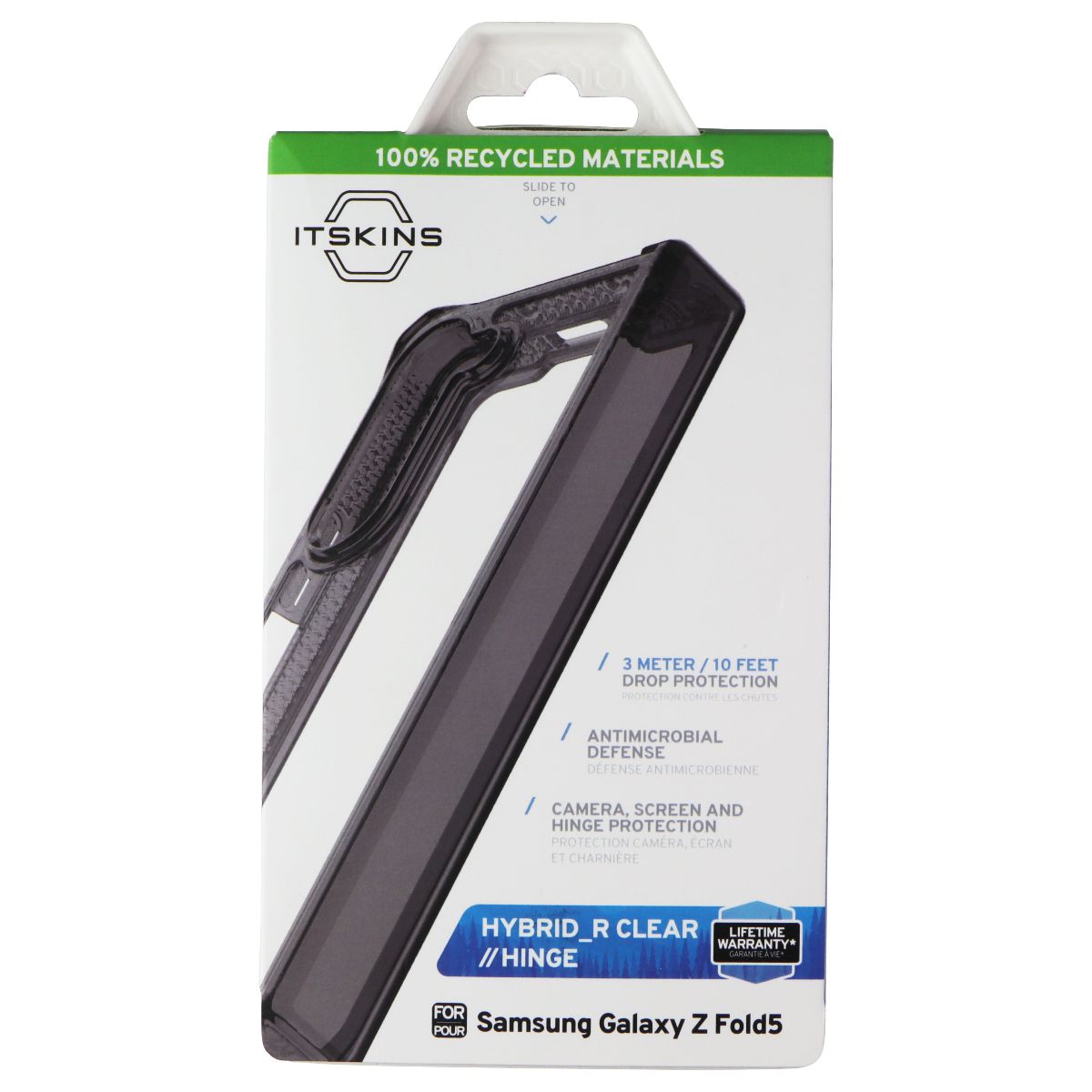 ITSKINS Hybrid_R Hinge Clear Case for Samsung Galaxy Z Fold5 - Smoke Cell Phone - Cases, Covers & Skins ITSKINS - Simple Cell Bulk Wholesale Pricing - USA Seller