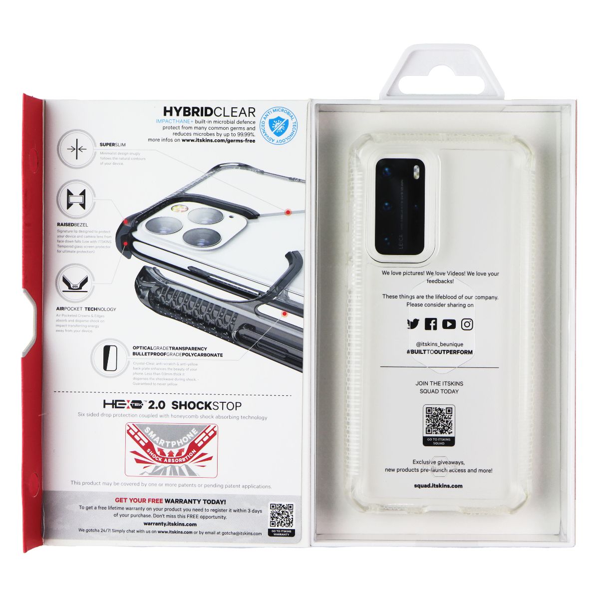 ITSKINS HybridClear Series Dual Layer Case for Huawei P40 - Transparent Cell Phone - Cases, Covers & Skins ITSKINS - Simple Cell Bulk Wholesale Pricing - USA Seller