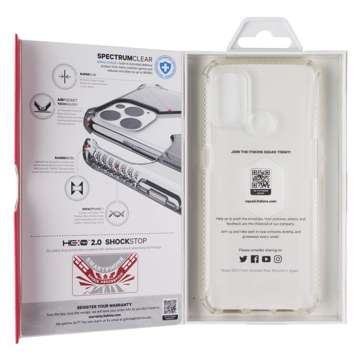 ITSKINS Spectrum // Clear Series Case for OPPO A53 / OPPO A53S - Transparent Cell Phone - Cases, Covers & Skins ITSKINS - Simple Cell Bulk Wholesale Pricing - USA Seller