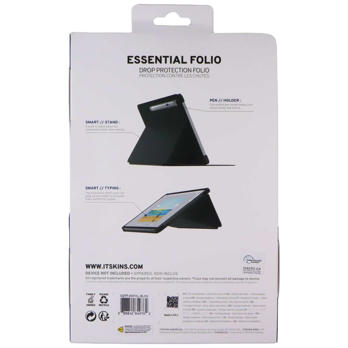 ITSKINS Essential Folio for Samsung Galaxy Tab S10 FE - Black iPad/Tablet Accessories - Cases, Covers, Keyboard Folios ITSKINS - Simple Cell Bulk Wholesale Pricing - USA Seller