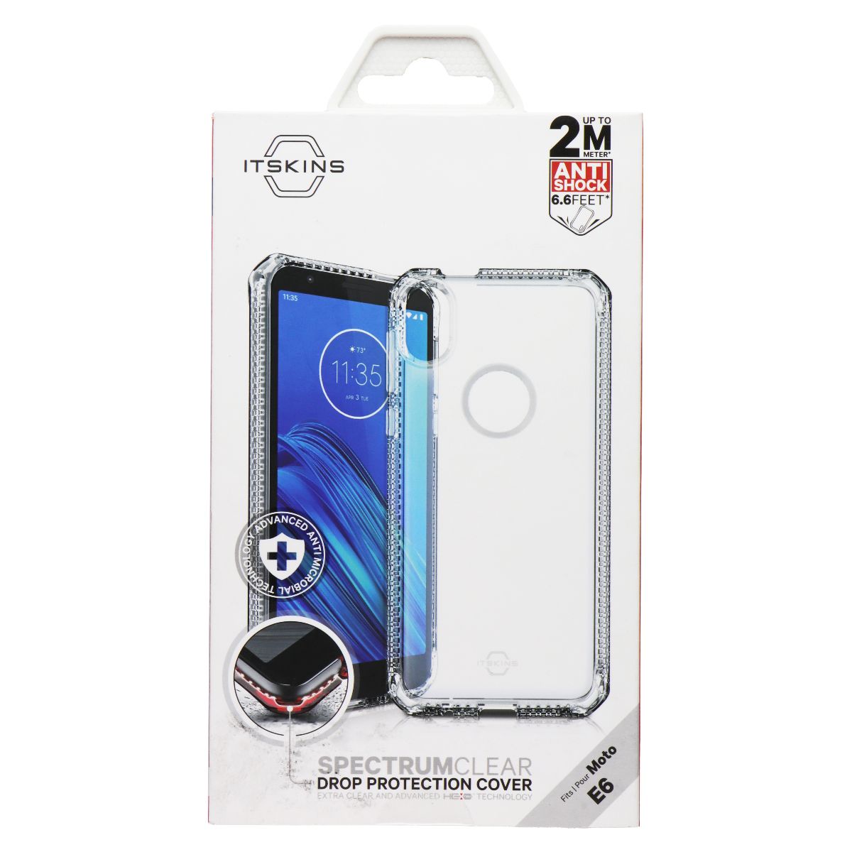 Itskins Spectrum Clear Series Case for Moto E6 - Clear Cell Phone - Cases, Covers & Skins ITSKINS - Simple Cell Bulk Wholesale Pricing - USA Seller