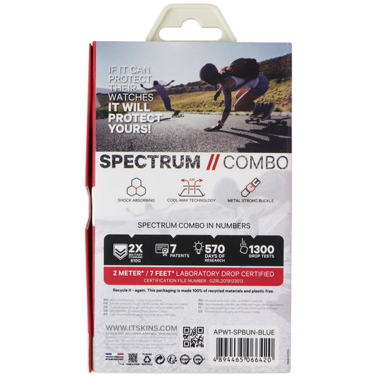 ITSKINS Spectrum Combo Case/Strap for Apple Watch Series SE/6/5/4 (40mm) - Blue Smart Watch Accessories - Smart Watch Cases ITSKINS - Simple Cell Bulk Wholesale Pricing - USA Seller