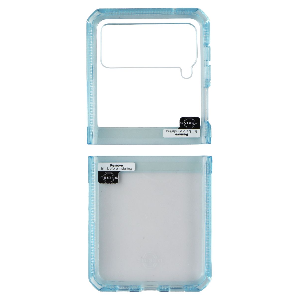 ITSKINS Hybrid // Clear Series Case for Samsung Galaxy Z Flip3 5G - Light Blue