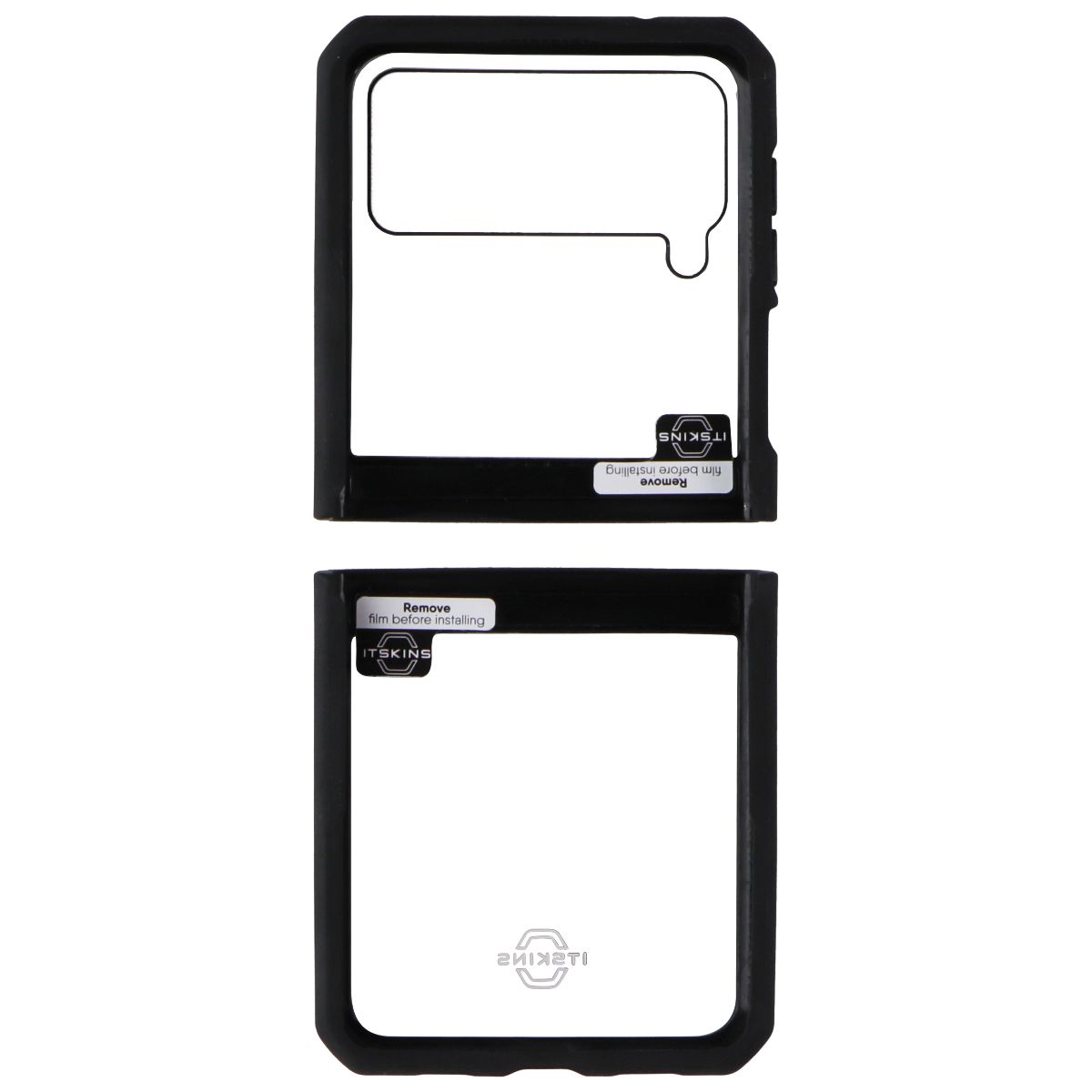 ITSKINS Hybrid // Solid Case for Samsung Galaxy Z Flip3 5G - Clear/Black