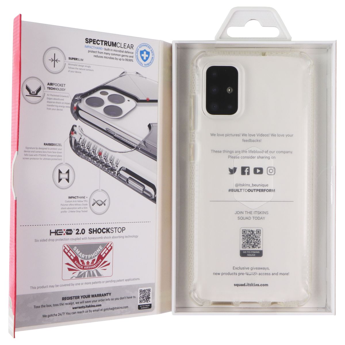 ITSKINS Spectrum Clear Protective Case for Samsung Galaxy A71 (Non-5G) - Clear Cell Phone - Cases, Covers & Skins ITSKINS - Simple Cell Bulk Wholesale Pricing - USA Seller