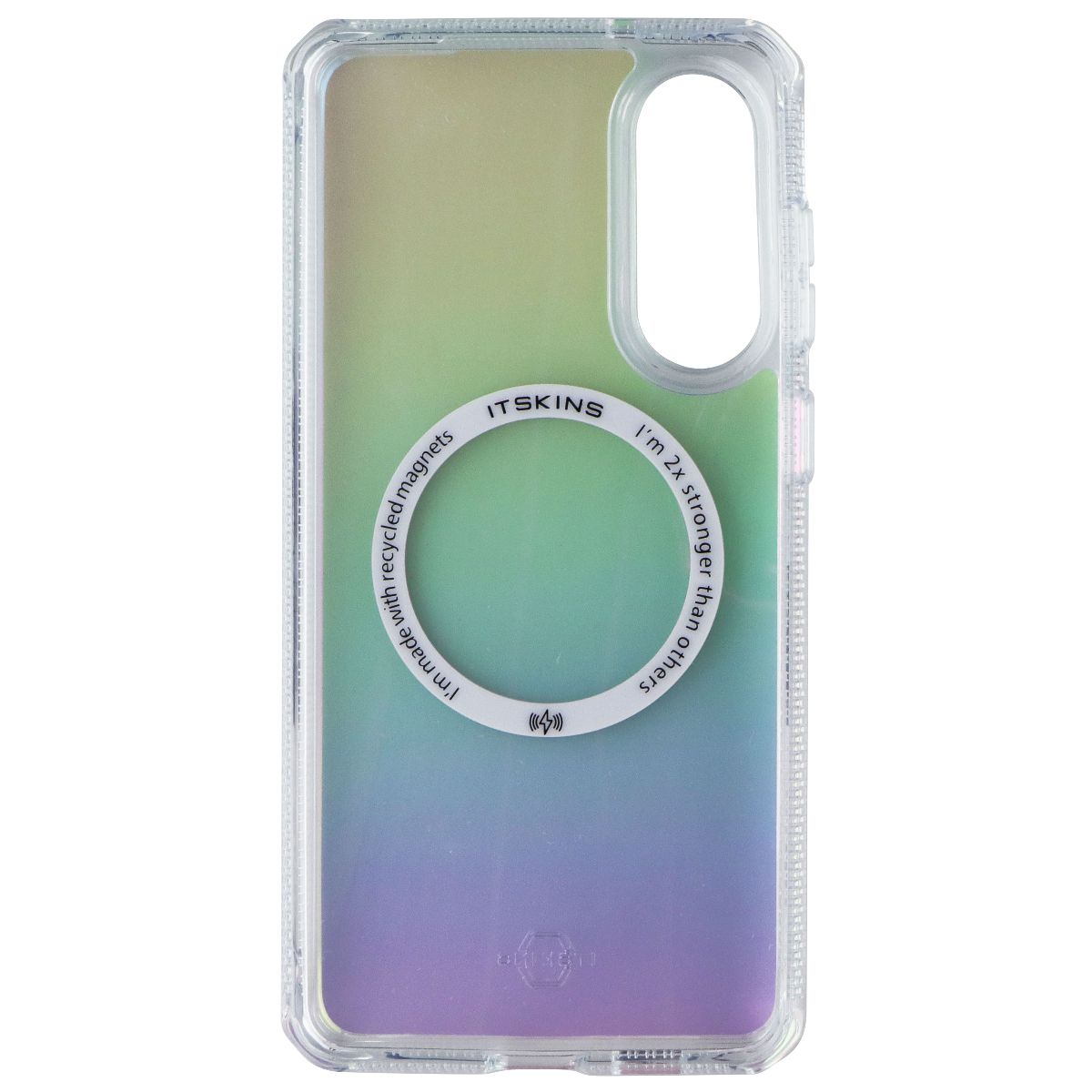 ITSKINS Hybrid_R // Vapor Iridescent MagSafe Case for Galaxy S25 Edge - Violet