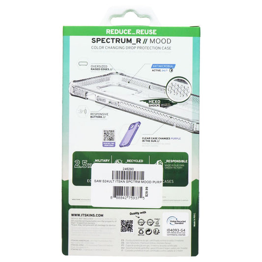 ITSKINS Spectrum_R Mood Case for Samsung Galaxy S24 Ultra - Clear / Purple