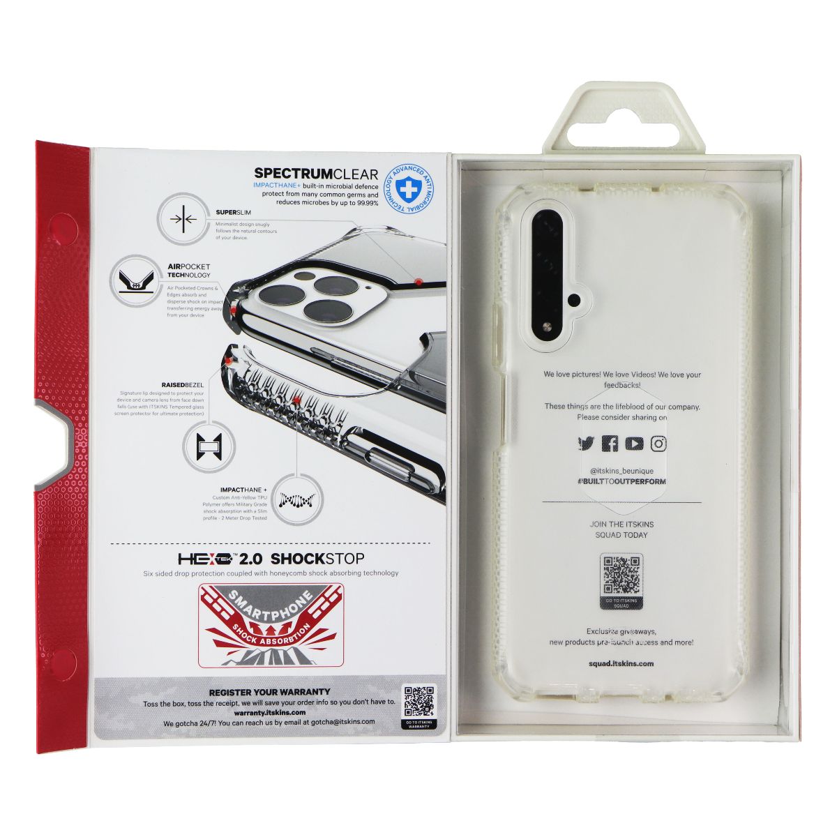 ITSKINS Spectrum // Clear Series Case for Huawei nova 5T - Transparent Cell Phone - Cases, Covers & Skins ITSKINS - Simple Cell Bulk Wholesale Pricing - USA Seller