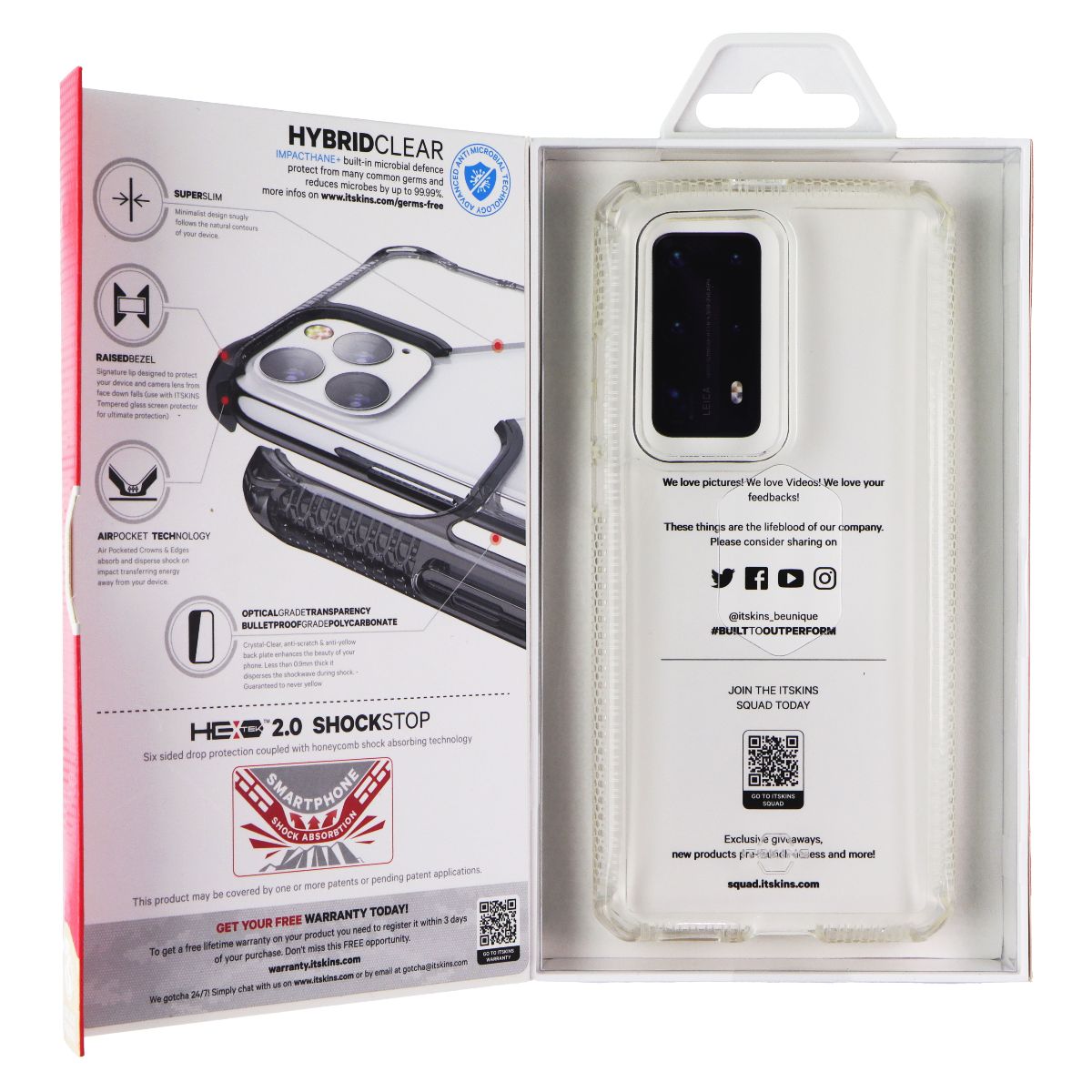 ITSKINS HybridClear Series Dual Layer Case for Huawei P40 Pro - Transparent Cell Phone - Cases, Covers & Skins ITSKINS - Simple Cell Bulk Wholesale Pricing - USA Seller