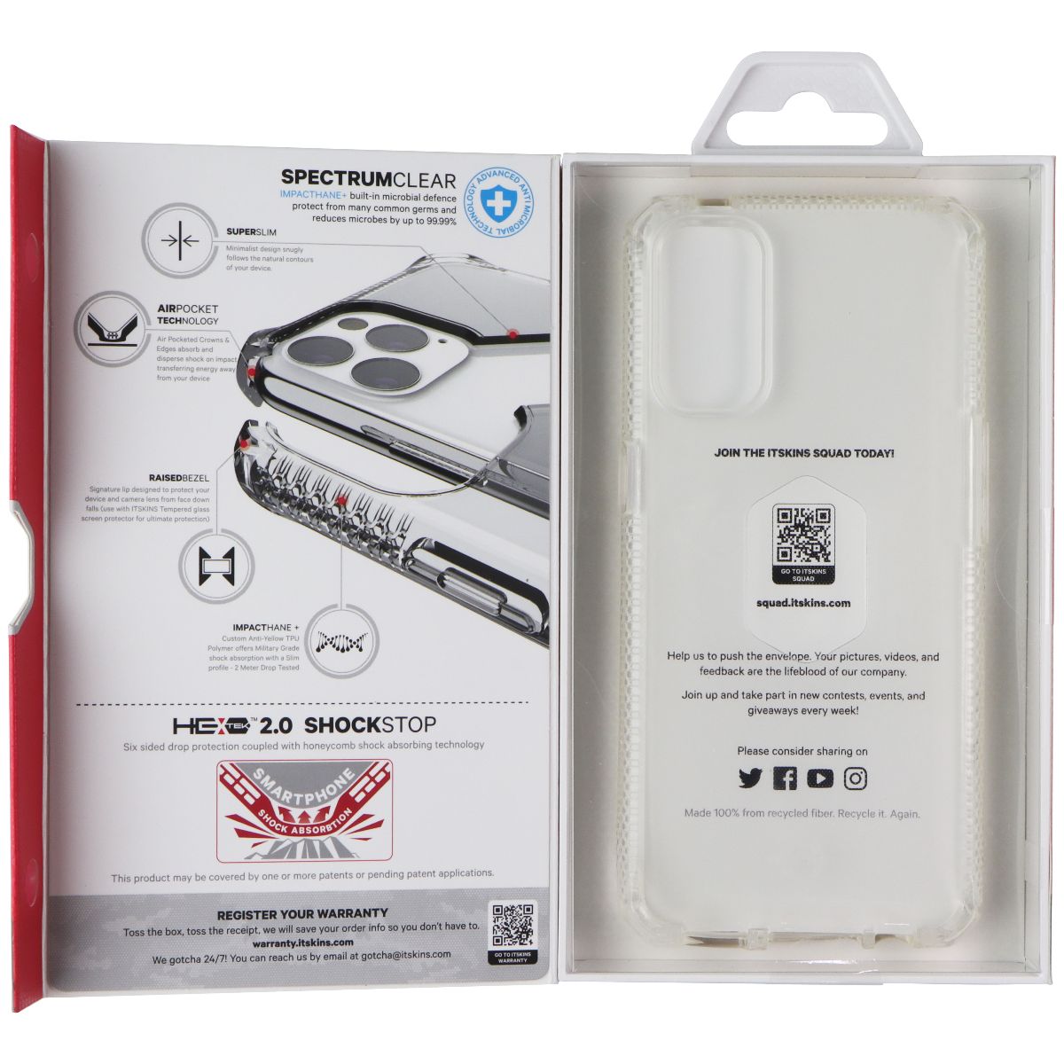 ITSKINS Spectrum // Clear Series Case for OPPO Reno4 5G/4G - Transparent Cell Phone - Cases, Covers & Skins ITSKINS - Simple Cell Bulk Wholesale Pricing - USA Seller