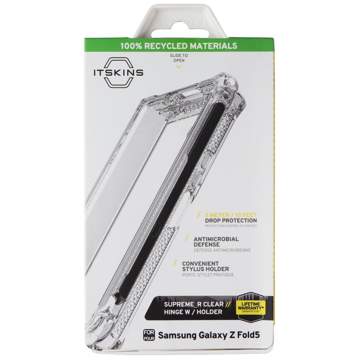 Itskins Supreme_R Case with Pen Holder for Samsung Galaxy Z Fold5 - Transparent Cell Phone - Cases, Covers & Skins ITSKINS - Simple Cell Bulk Wholesale Pricing - USA Seller