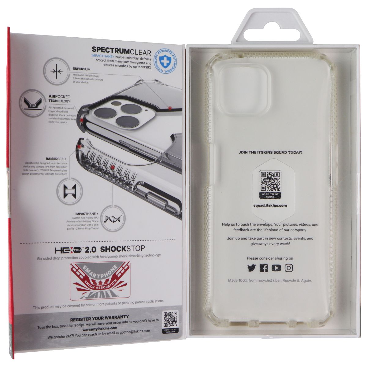 ITSKINS Spectrum // Clear Series Case for OPPO Reno4 Z 5G - Clear (Transparent) Cell Phone - Cases, Covers & Skins ITSKINS - Simple Cell Bulk Wholesale Pricing - USA Seller