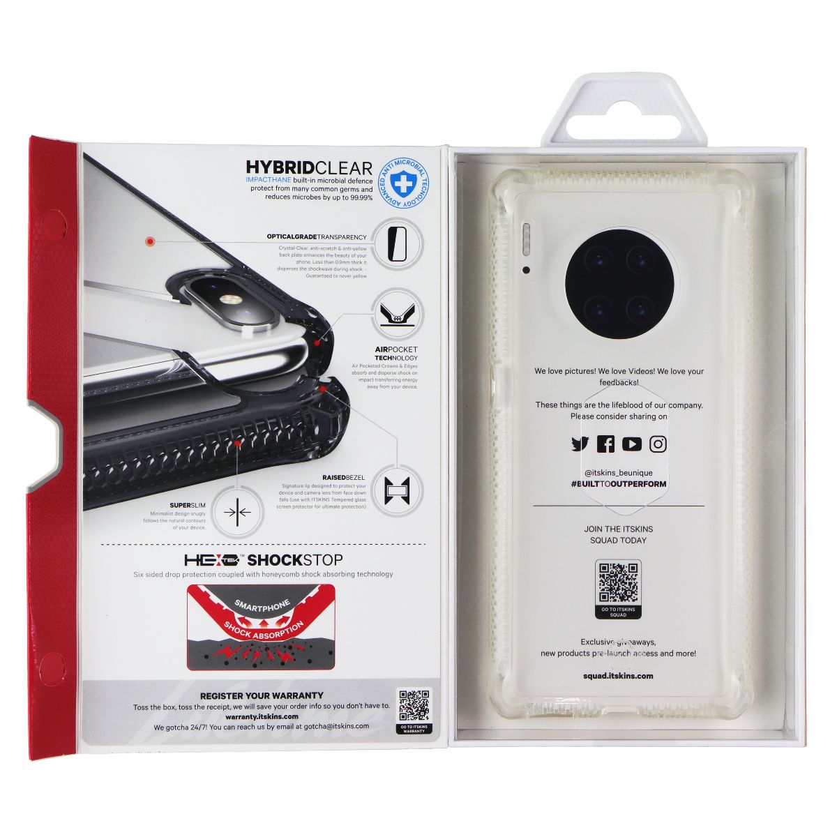 ITSKINS HybridClear Series Dual Layer Case for Huawei Mate 30 Pro - Transparent Cell Phone - Cases, Covers & Skins ITSKINS - Simple Cell Bulk Wholesale Pricing - USA Seller