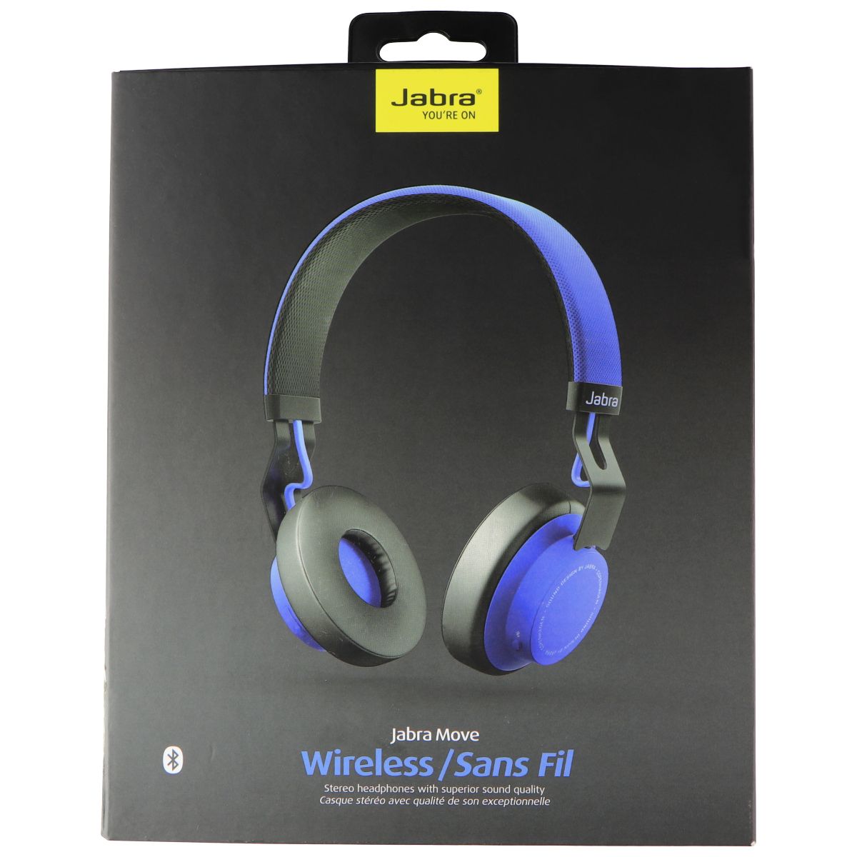 Jabra Move Wireless Stereo On-Ear Headphones - Cobalt Blue Portable Audio - Headphones Jabra - Simple Cell Bulk Wholesale Pricing - USA Seller