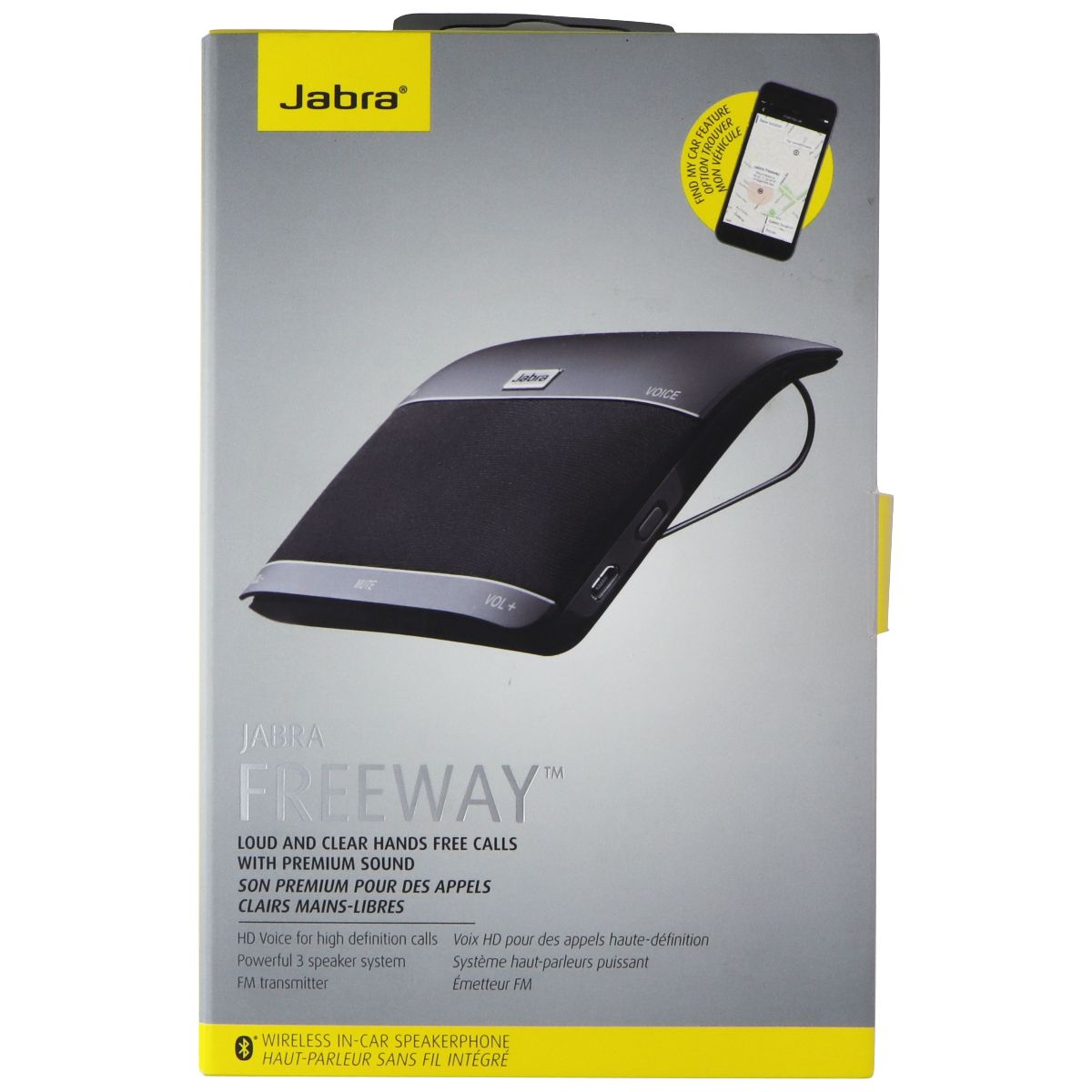 Jabra Freeway Bluetooth In-Car Speakerphone - Black (100-46000000-02) Cell Phone - Car Speakerphones Jabra - Simple Cell Bulk Wholesale Pricing - USA Seller