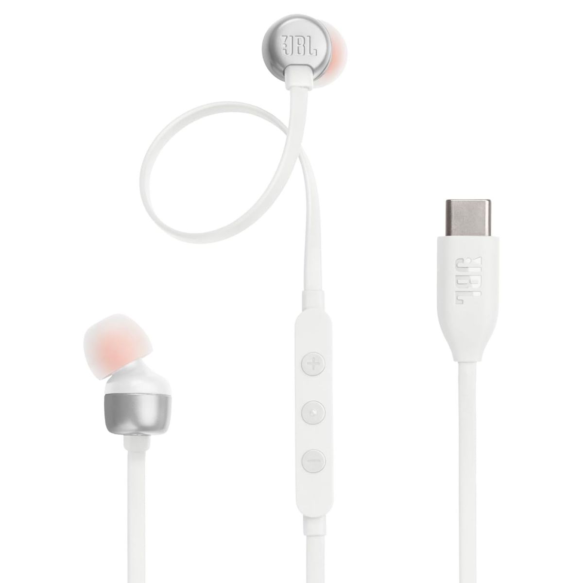 JBL Tune 310C Wired Hi-Res USB-C Headphones w/ Mic and 3 Button Remote - White Cell Phone - Headsets JBL - Simple Cell Bulk Wholesale Pricing - USA Seller