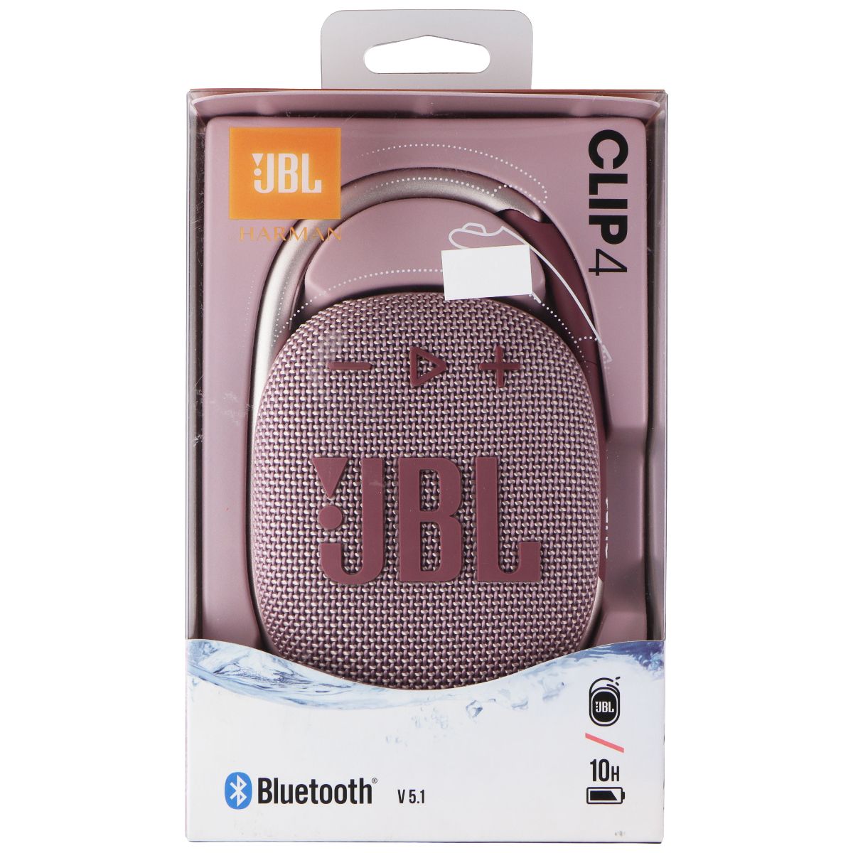 JBL Clip 4 - Waterproof and Dustproof Portable Mini Bluetooth Speaker - Pink Cell Phone - Audio Docks & Speakers JBL - Simple Cell Bulk Wholesale Pricing - USA Seller