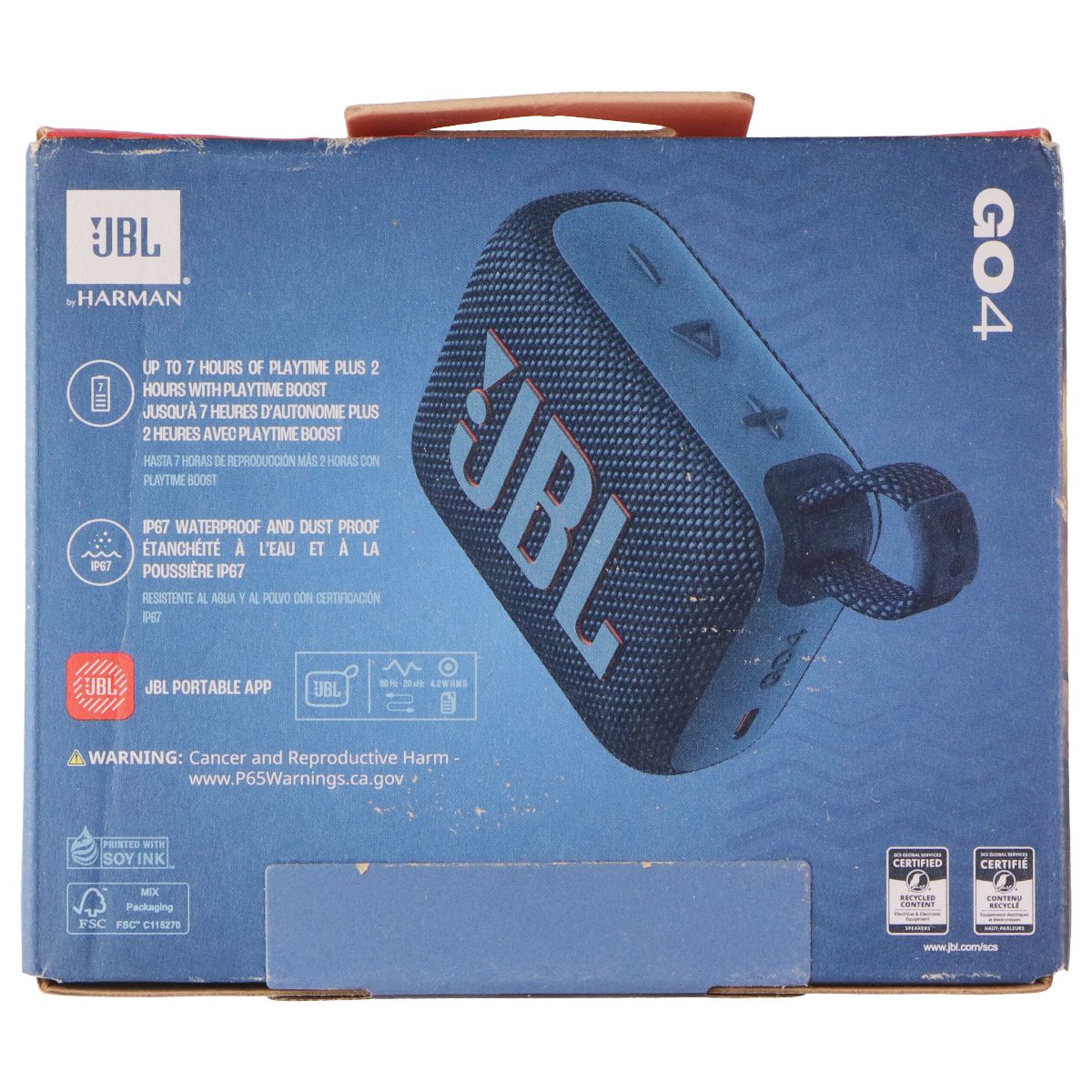 JBL Go 4 Ultra-Portable Waterproof and Dustproof Bluetooth Speaker - Blue iPod, Audio Player Accessories - Audio Docks & Mini Speakers JBL - Simple Cell Bulk Wholesale Pricing - USA Seller