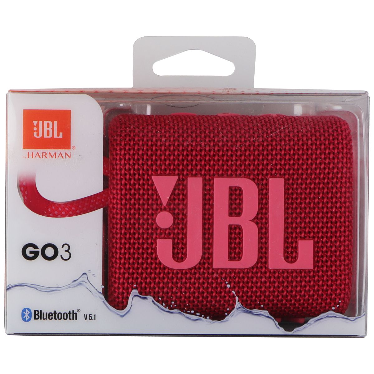 JBL Go 3: Portable Waterproof/Dustproof Speaker w/ Built-in Battery - Red Cell Phone - Audio Docks & Speakers JBL - Simple Cell Bulk Wholesale Pricing - USA Seller