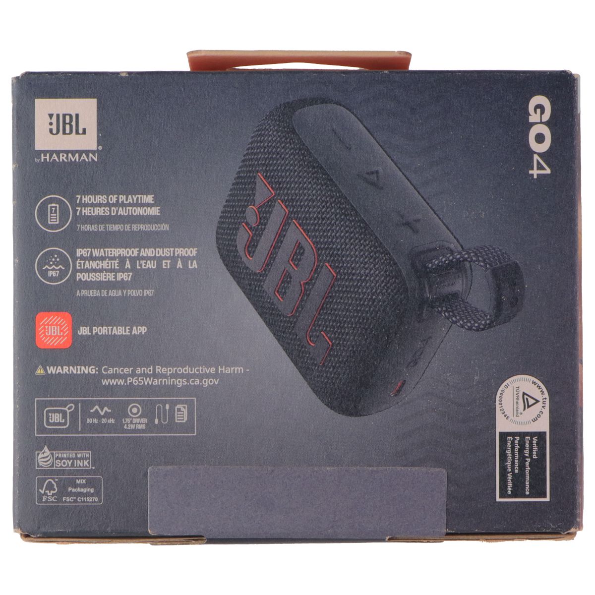 JBL Go 4 Ultra-Portable Waterproof and Dustproof Bluetooth Speaker - Black Cell Phone - Audio Docks & Speakers JBL - Simple Cell Bulk Wholesale Pricing - USA Seller