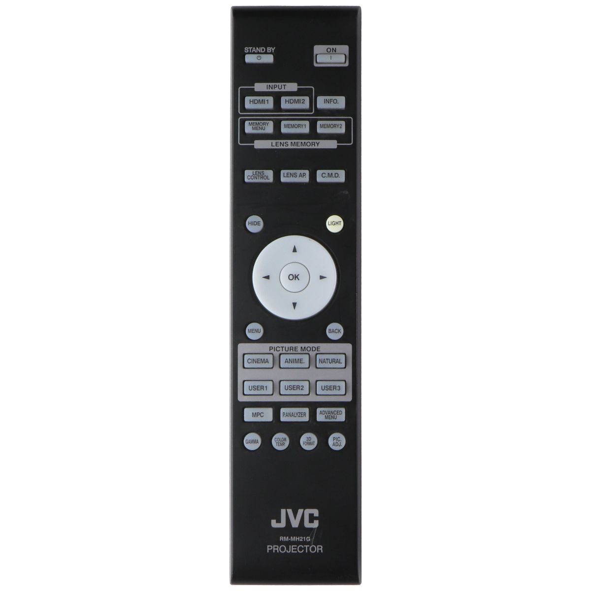 The OEM Original JVC Projector Remote Control RM-MH21G TV, Video & Audio Accessories - Remote Controls JVC - Simple Cell Bulk Wholesale Pricing - USA Seller