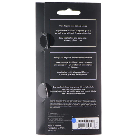 Kate Spade AL Ring HD Lens Protectors for iPhone 16 Pro/Pro Max - Set in Stone Cell Phone - Screen Protectors Kate Spade - Simple Cell Bulk Wholesale Pricing - USA Seller