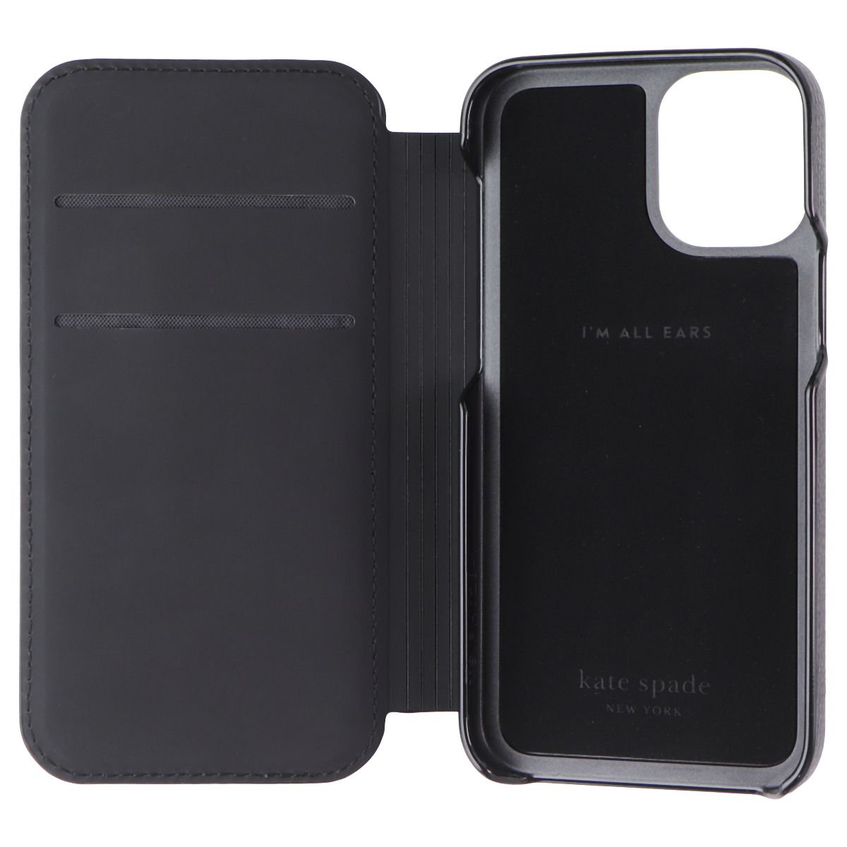 Kate Spade New York Wrap Folio Case for iPhone 12 mini - Black Cell Phone - Cases, Covers & Skins Kate Spade New York - Simple Cell Bulk Wholesale Pricing - USA Seller