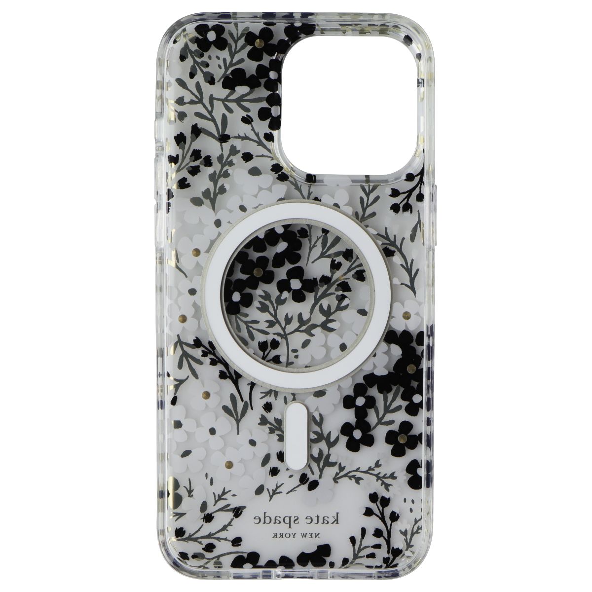 Kate Spade Case for MagSafe for iPhone 15 Pro Max - Multi Floral Black and White Cell Phone - Cases, Covers & Skins Kate Spade - Simple Cell Bulk Wholesale Pricing - USA Seller
