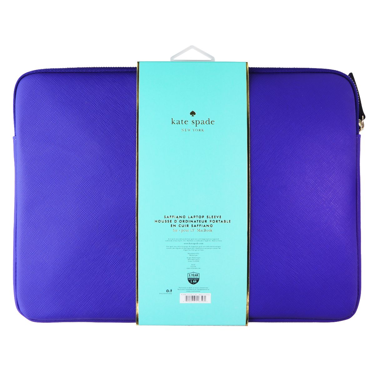 Kate Spade New York Saffiano Laptop Sleeve for 13-in MacBook - Blue iPad/Tablet Accessories - Cases, Covers, Keyboard Folios Kate Spade New York - Simple Cell Bulk Wholesale Pricing - USA Seller