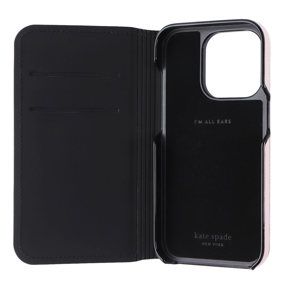 Kate Spade Wrap Folio Case for Apple iPhone 14 Pro - Pale Vellum/Black Bumper Cell Phone - Cases, Covers & Skins Kate Spade - Simple Cell Bulk Wholesale Pricing - USA Seller