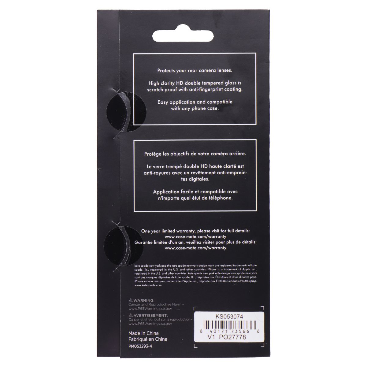 Kate Spade Aluminum Ring Lens Protectors for iPhone 15/15 Plus Set-in-Stone Gold Cell Phone - Screen Protectors Kate Spade - Simple Cell Bulk Wholesale Pricing - USA Seller