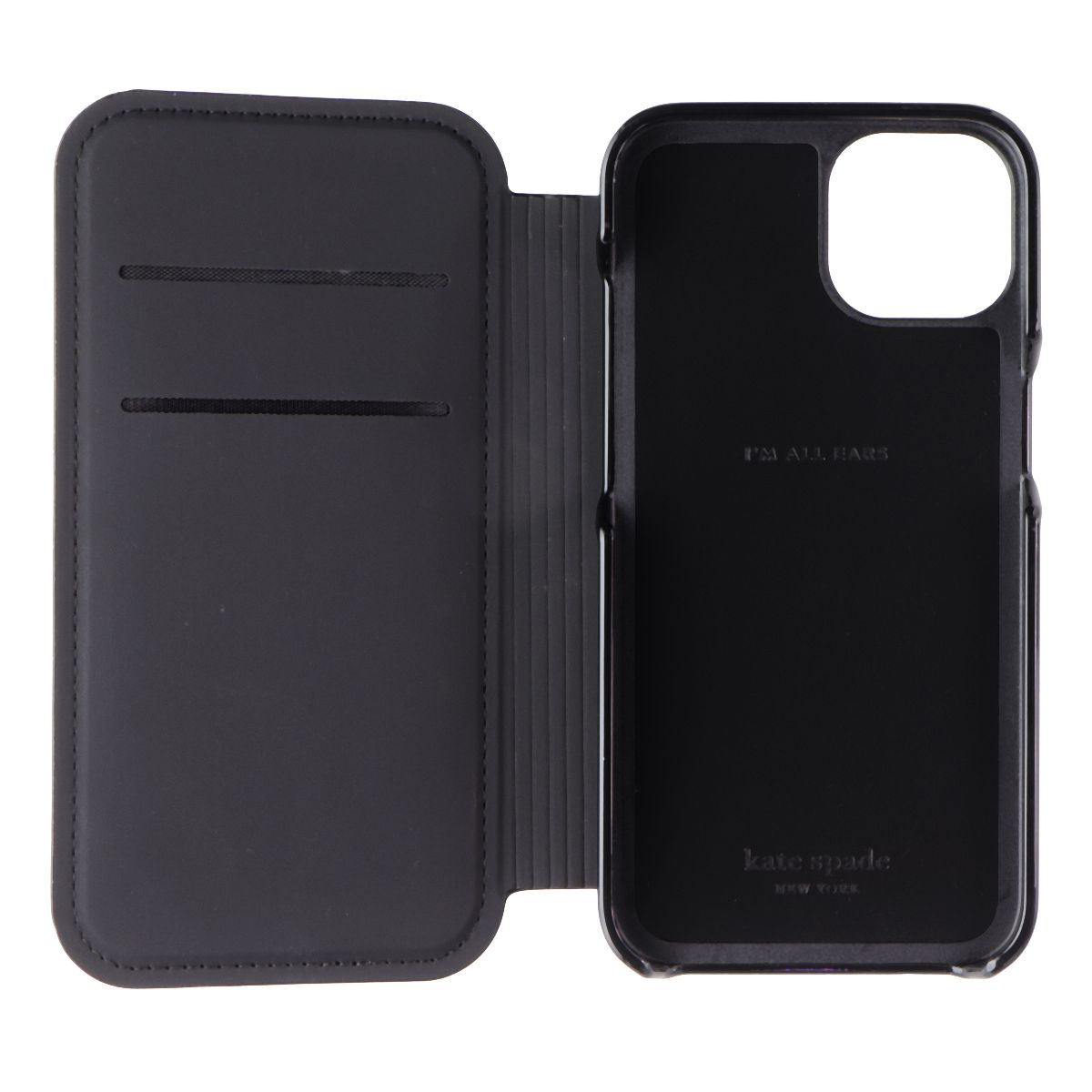 Kate Spade Wrap Folio Wallet Case for Apple iPhone 13 - Pink/Black Trim Cell Phone - Cases, Covers & Skins Kate Spade - Simple Cell Bulk Wholesale Pricing - USA Seller