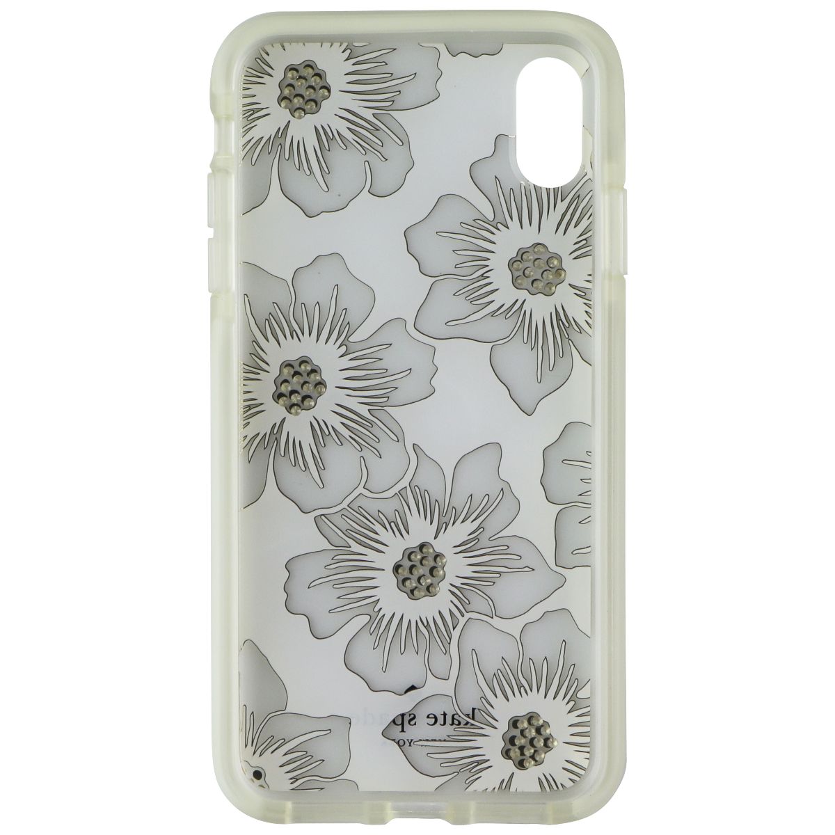 Kate Spade Hardshell Case for Apple iPhone XS Max - Clear White Floral / Gems Cell Phone - Cases, Covers & Skins Kate Spade - Simple Cell Bulk Wholesale Pricing - USA Seller