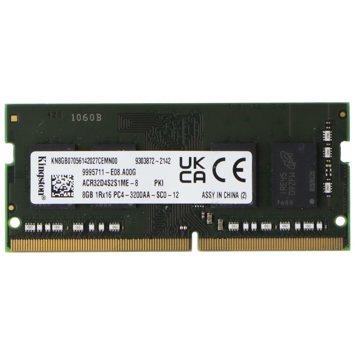 Kingston (8GB) DDR4 1Rx16 (PC4-3200AA) Laptop RAM Memory SODIMM