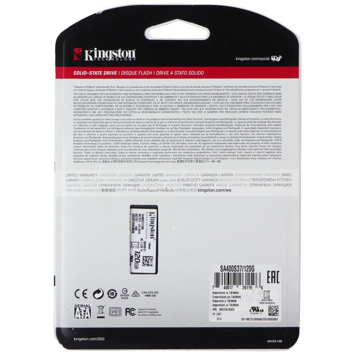 Kingston Technology A400 120GB SATA III 2.5-inch Internal SSD (SA400S37/120G) Digital Storage - Other Hard Drives Kingston - Simple Cell Bulk Wholesale Pricing - USA Seller