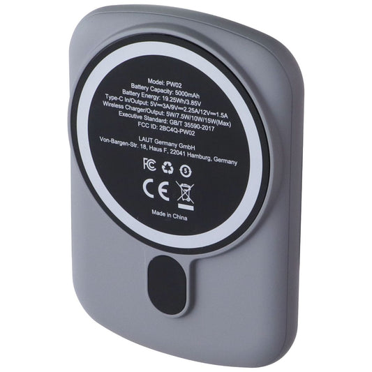 LAUT 5000mAh (19.25Wh/3.85V) Power Charge Handy Power Bank - Gray (PW02) Cell Phone - Chargers & Cradles Laut - Simple Cell Bulk Wholesale Pricing - USA Seller