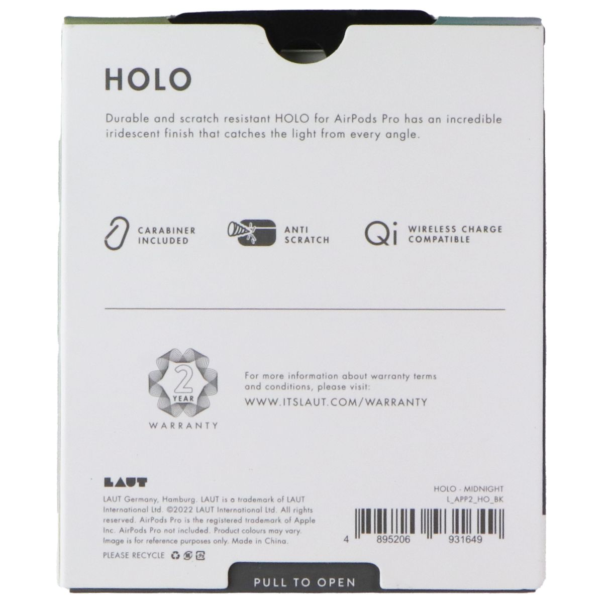 LAUT Holo Series Case for Apple AirPods Pro (1st & 2nd Generation) - Midnight iPod, Audio Player Accessories - Cases, Covers & Skins Laut - Simple Cell Bulk Wholesale Pricing - USA Seller