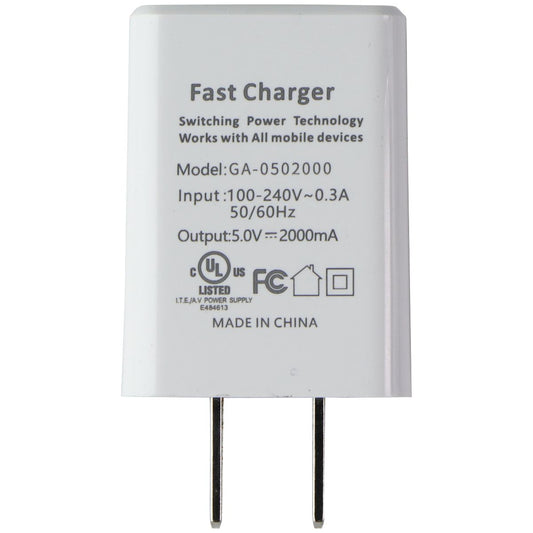 LBT 2A USB-A Wall Charger - White Cell Phone - Chargers & Cradles LBT - Simple Cell Bulk Wholesale Pricing - USA Seller