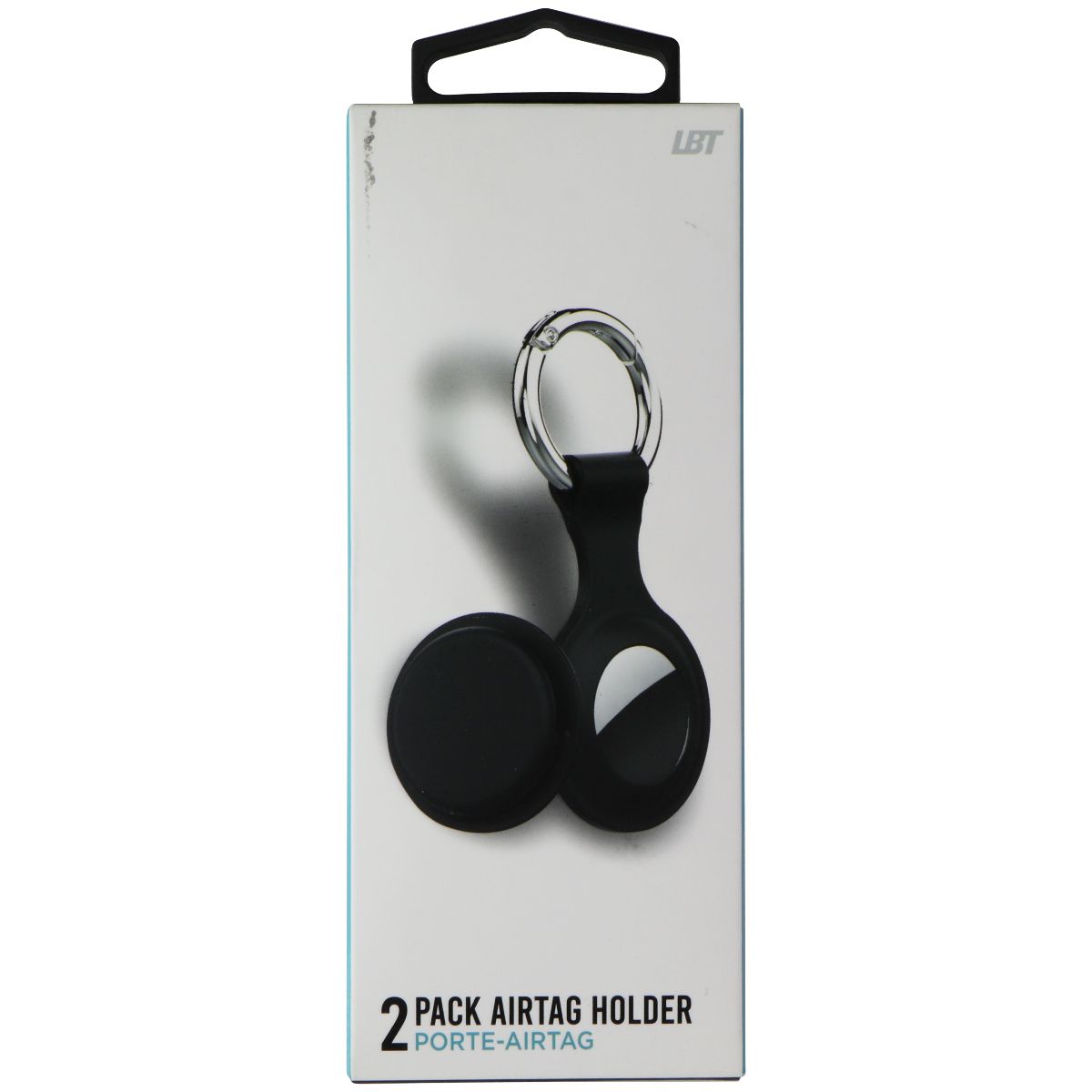 LBT 2 Pack Airtag Holder (AT-C001) - Black Cell Phone - Other Accessories LBT - Simple Cell Bulk Wholesale Pricing - USA Seller