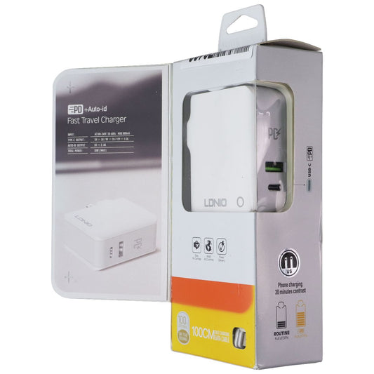 LDNIO 30W Dual USB (USB-C + USB+ A) Fast Charger (A4403C) - White Cell Phone - Chargers & Cradles LDNIO - Simple Cell Bulk Wholesale Pricing - USA Seller