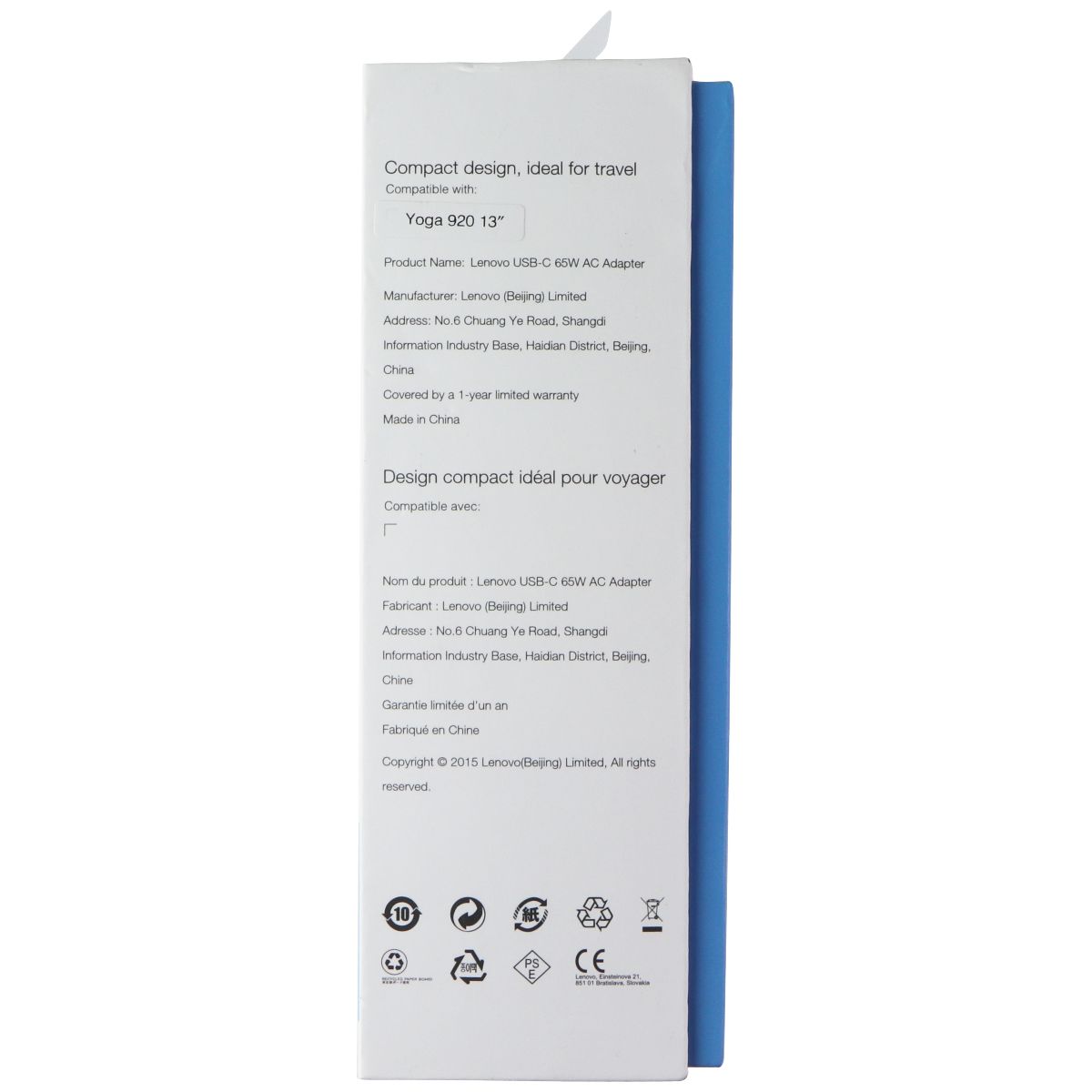 Lenovo USB-C 65W AC Adapter with Grounded Wall Plug - Black Computer Accessories - Laptop Power Adapters/Chargers Lenovo - Simple Cell Bulk Wholesale Pricing - USA Seller