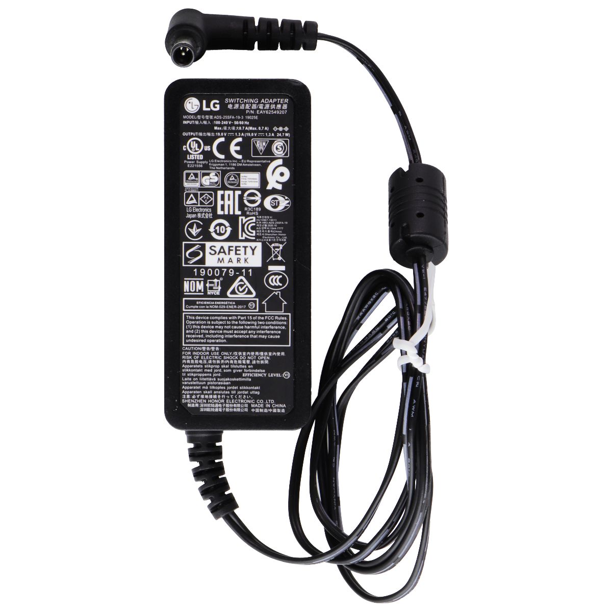 LG (19V) Wall Switch Adapter (ADS-25SFA-19-3) - Black Computer/Network - Power Cables & Connectors LG - Simple Cell Bulk Wholesale Pricing - USA Seller