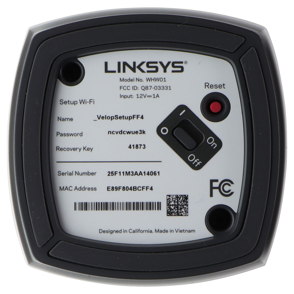 Linksys Velop Intelligent Mesh Dual-Band Wi-Fi System (Single - WHW01) Networking - Wireless Wi-Fi Routers Linksys - Simple Cell Bulk Wholesale Pricing - USA Seller