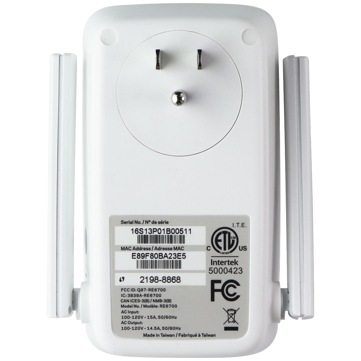 Linksys AC1200 Amplify Cross-Band Wi-Fi Range Extender - White (RE6700) Networking - Boosters, Extenders & Antennas Linksys - Simple Cell Bulk Wholesale Pricing - USA Seller