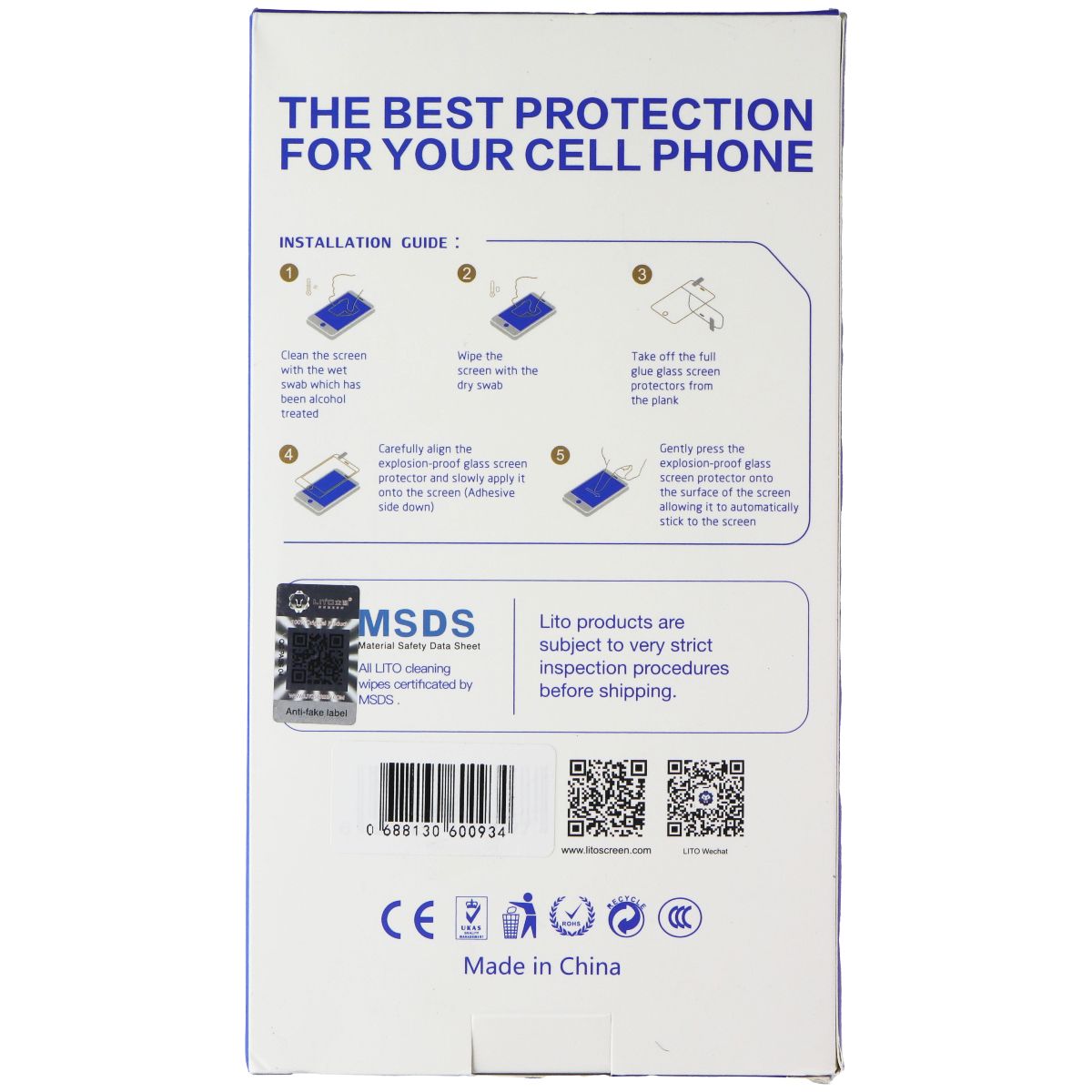 LITO 2.5D Full Glue Tempered Glass for Motorola Moto G82 5G - 10 Pack Cell Phone - Screen Protectors LITO - Simple Cell Bulk Wholesale Pricing - USA Seller