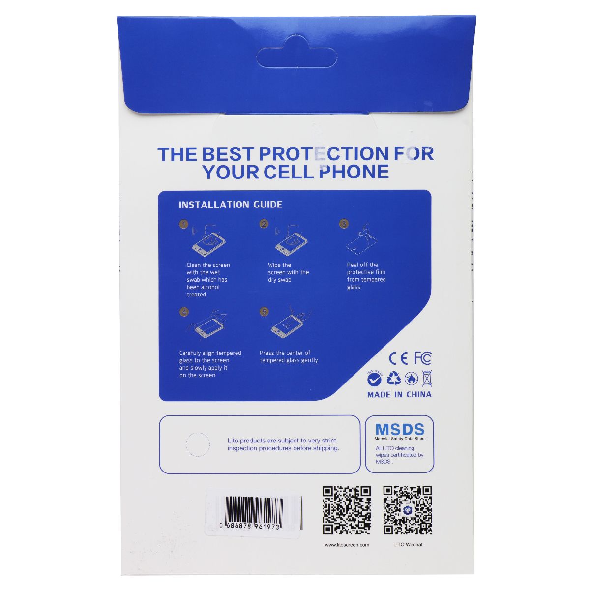 LITO 9H (.33mm) Tempered Glass Screen Protector for Galaxy Tab Active 3 (8-inch) iPad/Tablet Accessories - Screen Protectors LITO - Simple Cell Bulk Wholesale Pricing - USA Seller