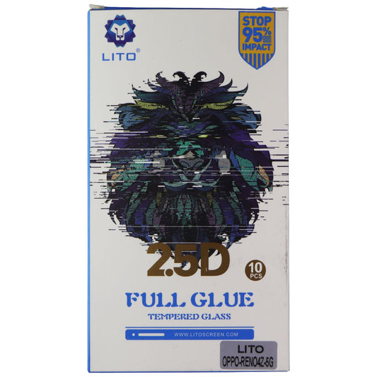 LITO 2.5D Full Glue Tempered Glass Screen Protector for Oppo Reno4 Z 5G - 10 Pk Cell Phone - Screen Protectors LITO - Simple Cell Bulk Wholesale Pricing - USA Seller