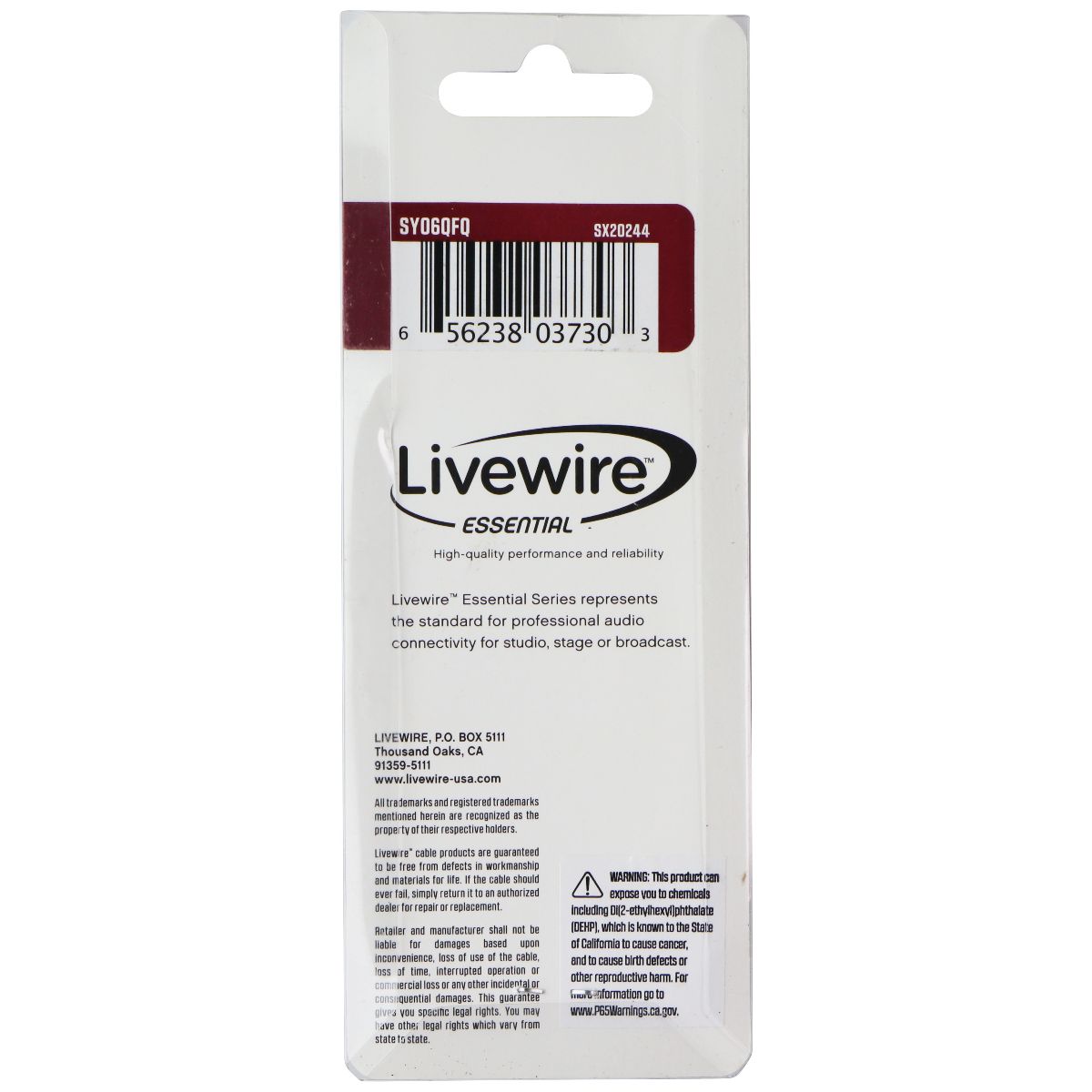Livewire Essential Y-Adapter 1/4-in TS Female to 1/4-in TS Male - 6-Inch / Black Computer/Network - Audio Cables & Adapters Livewire - Simple Cell Bulk Wholesale Pricing - USA Seller