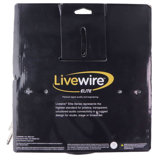 Livewire Elite Speaker Cable 1/4-in Male to 1/4-in Male - 25-ft / Black (ES25QQ) Computer/Network - Audio Cables & Adapters Livewire - Simple Cell Bulk Wholesale Pricing - USA Seller
